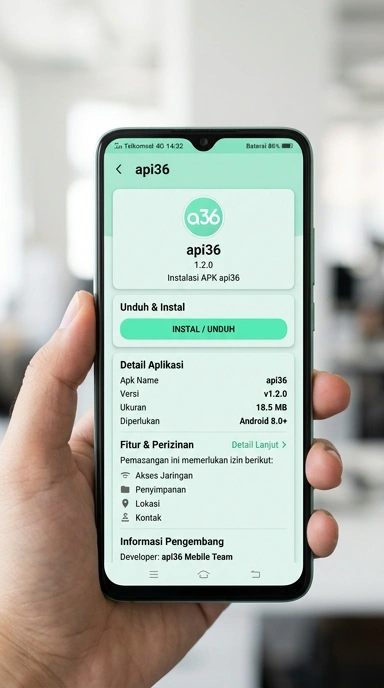 Tampilan halaman APK api36