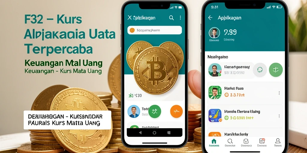 Antarmuka F32 menampilkan nilai tukar mata uang dengan jelas dan informatif.