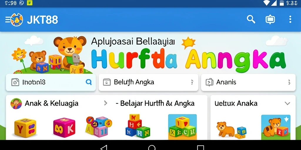 Tampilan antarmuka JKT88 yang ceria dan interaktif.