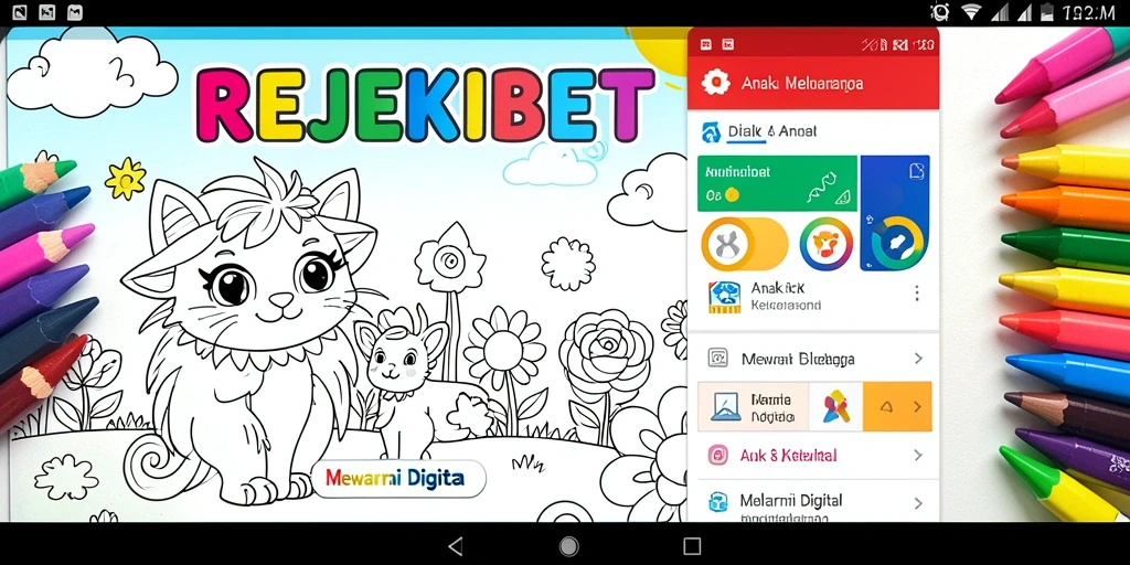 Screenshot antarmuka aplikasi Mewarnai Digital REJEKIBET yang menarik.