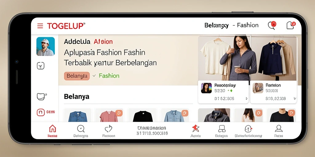 Antarmuka TOGELUP yang modern dan mudah digunakan.
